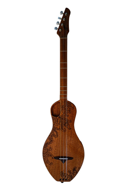 the Boondocker Classic Sapele Walking Dulcimer Acoustic 4-String w/Henna Top