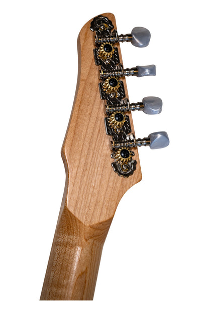 the Boondocker D2 Maple + Spruce Dulcimer Electric/Acoustic 4-String w/Henna Top (MADE IN USA)