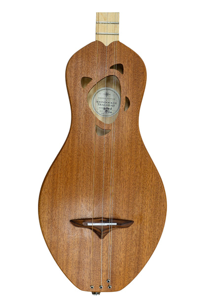 Boondocker Trailhead body with the compass-inspired soundhole and Jaromin Guitars label