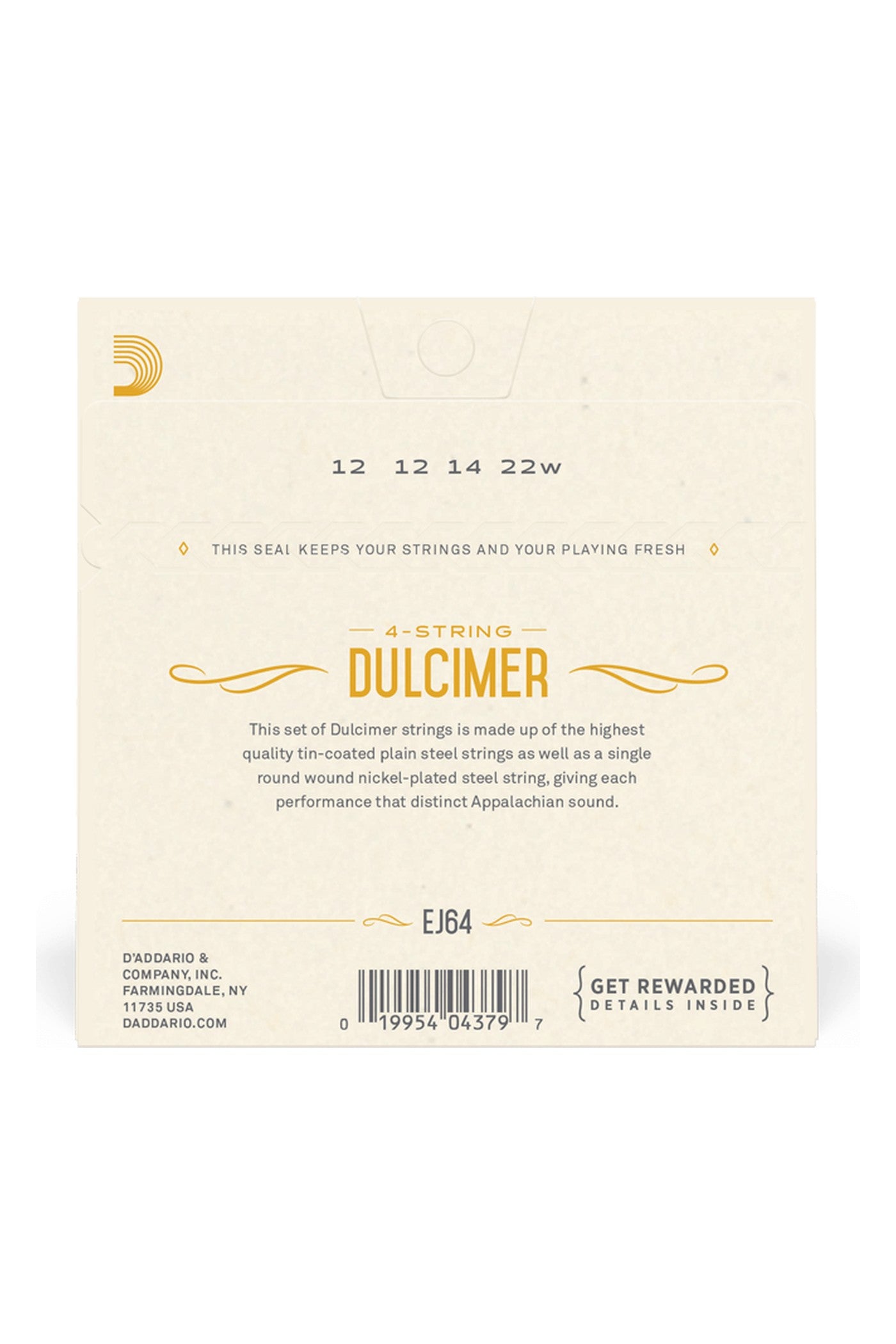 D'Addario EJ64 4-String Dulcimer Strings