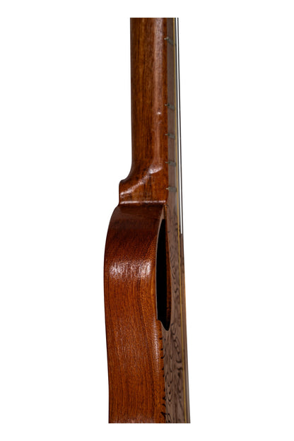 the Boondocker D2 Sapele Dulcimer Guitar Electric/Acoustic 4-String w/Henna Top (MADE IN USA)