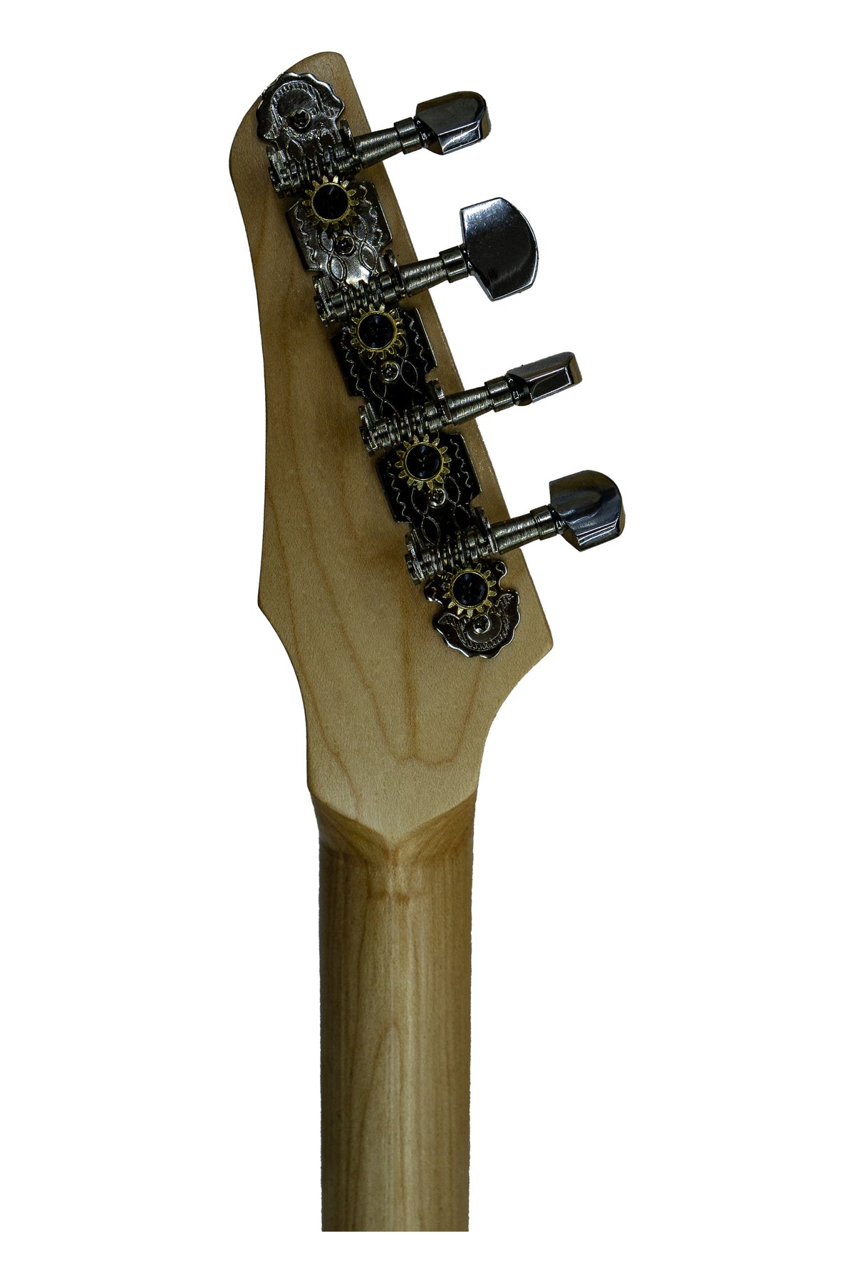 Back of the Boondocker Trailhead headstock showing the tuning machines