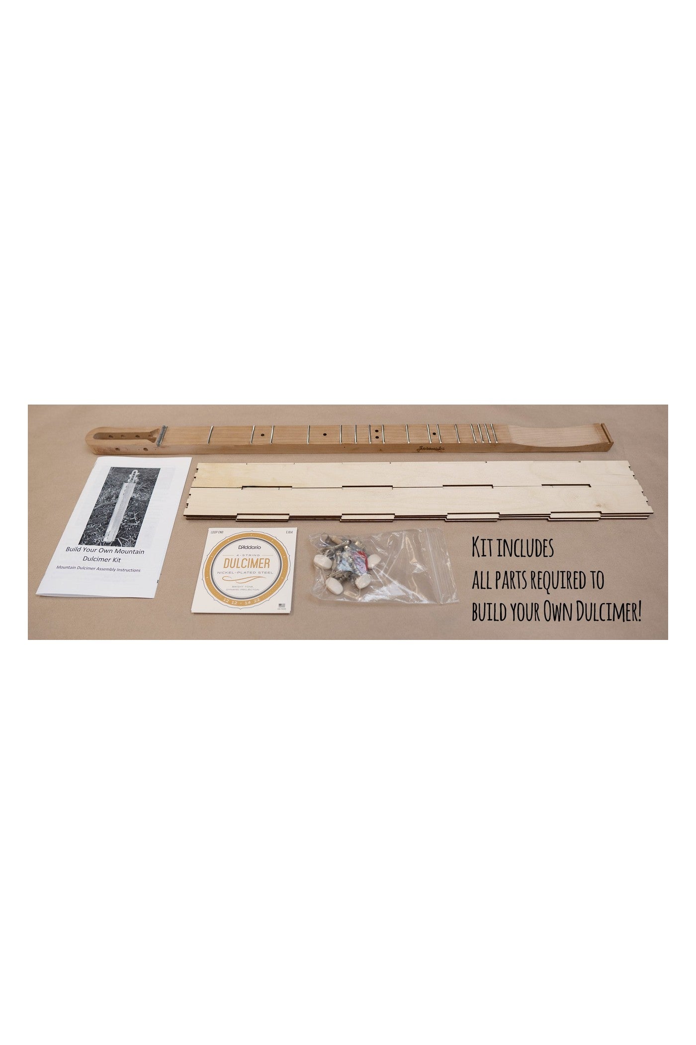 Build-it-Yourself Mountain Dulcimer KIT with CHERRY neck