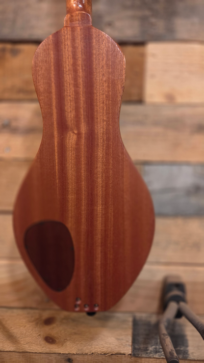 Celtic-engraved All Sapele D2 Dulcimer Electric/Acoustic 4-String